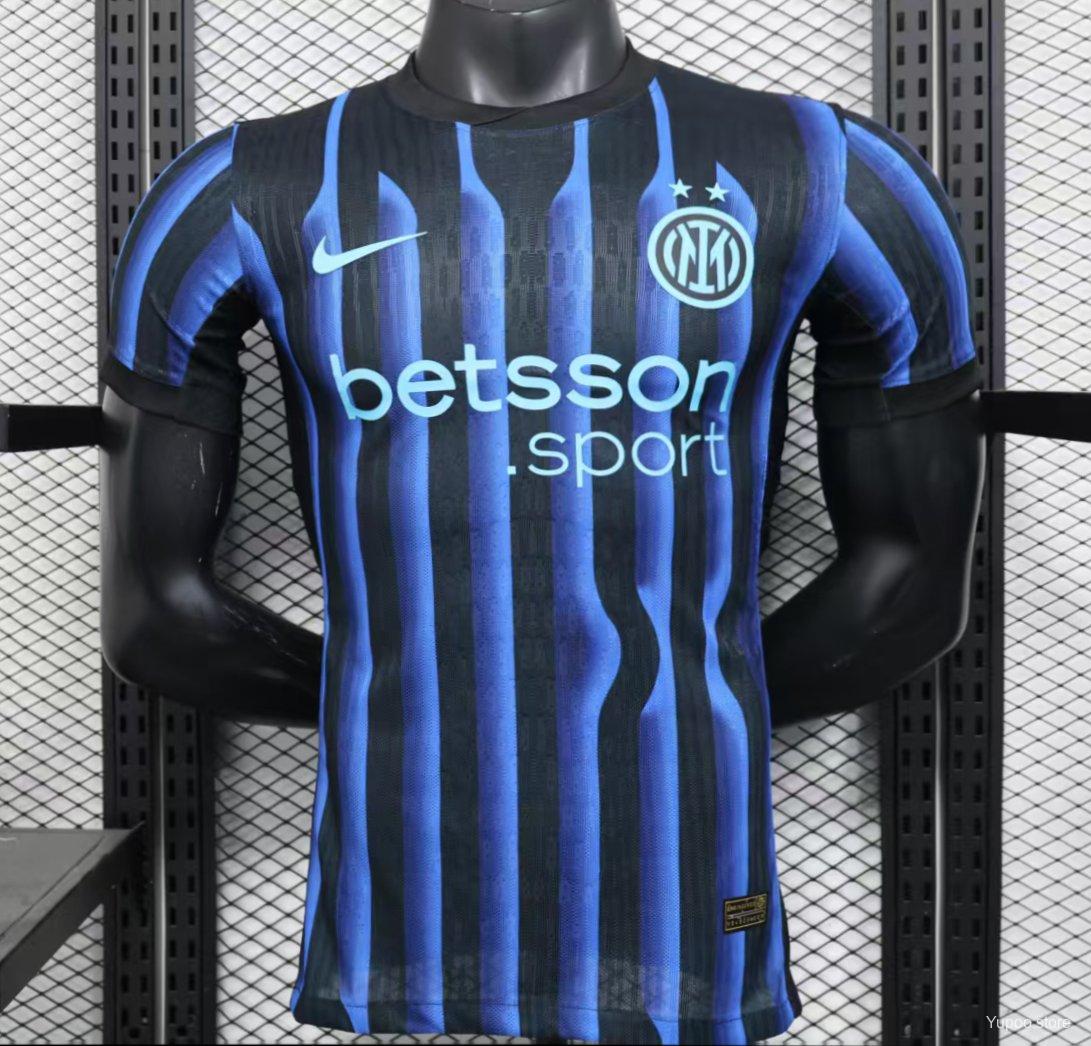Camiseta de fútbol Inter Milan 2025/26 LOCAL MANGA CORTA VERSION JUGADOR